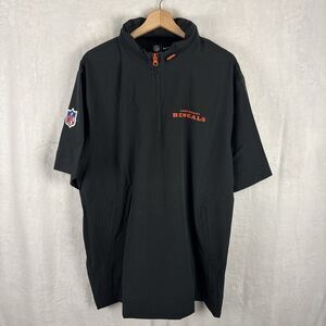 Nike Cincinnati Bengals On Field Team Issue Jacket Short Sleeve FQ9426-010 Sz XL